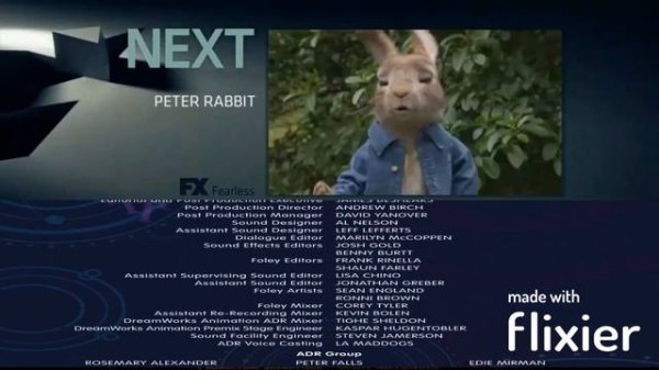 Home End Credits on FX/Peter Rabbit - FX Intro