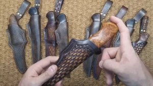 Охотничьи ножи разного вида, формы, содержания.