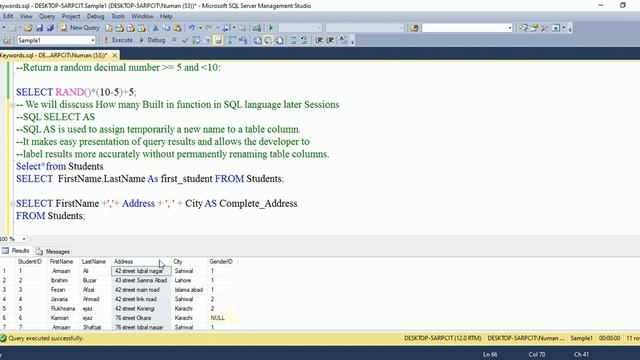 What is SQL select Random value and AS, IN Statement смотреть онлайн