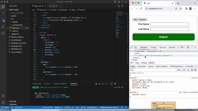 Vue JS Tutorial | Difference between v-if and v-show in vue | v-show in vue | L - 8 смотреть онлайн