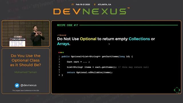 Devnexus 2020 Do You Use the Optional Class as it Should Be Mohamed Taman смотреть онлайн