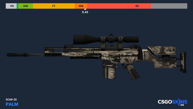 SCAR-20 Palm - Skin Float And Wear Preview смотреть онлайн