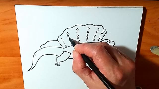 Как нарисовать динозавра ящерицу эдафозавра смотреть онлайн