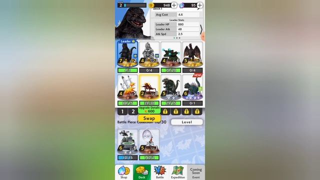 Играем в Godzilla Battle Line. Как Clash Royal, но про годзиллу смотреть онлайн