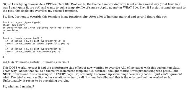 Wordpress: Overriding a CPT template file through functions.php смотреть онлайн