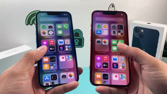 iPhone 13 Blue vs Red Color Comparison смотреть онлайн