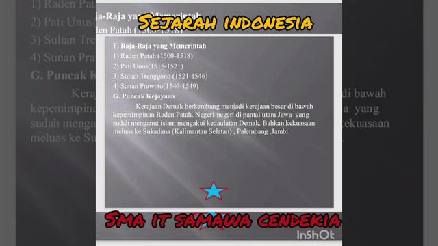 SMA IT SAMAWA CENDEKIA PEMBELAJARAN SEJARAH INDONESIA KELAS 10 смотреть онлайн