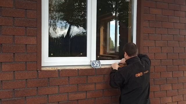 Монтаж отливов на окна ПВХ. смотреть онлайн