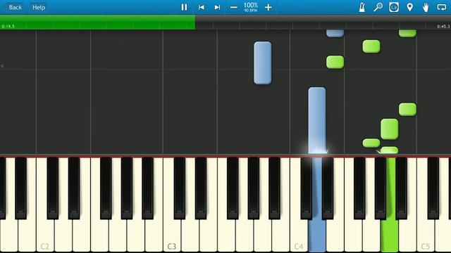 Ранетки - О Тебе (на пианино Synthesia) смотреть онлайн