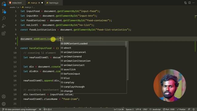#50 - Data Persistence using Local Storage - (தமிழில்) (Tamil) | JavaScript DOM смотреть онлайн