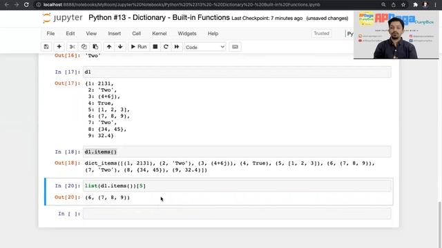 Python #13: DICTIONARY Built-in Functions | Tutorial by APDaga смотреть онлайн