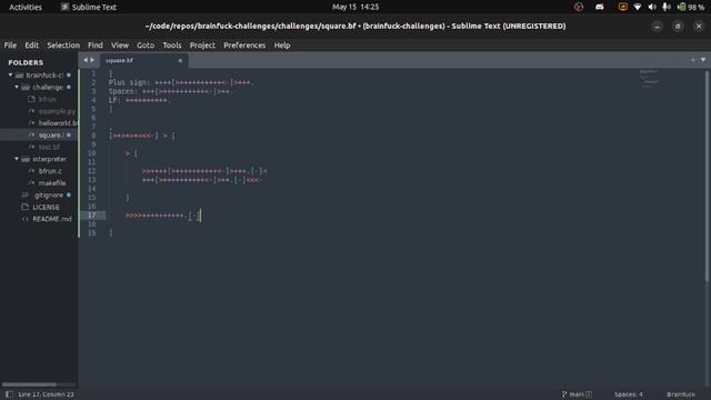 Brainf*ck Challenges 02 - The Square смотреть онлайн