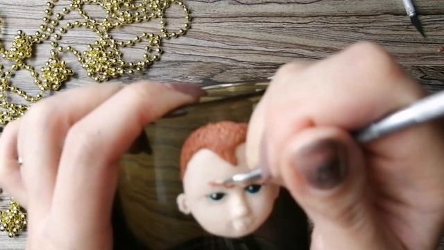 Босс-молокосос из полимерной глины на кружке. Видео лепка малыша.Boss baby.Polymer clay tutorial.Di смотреть онлайн