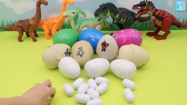 50 Dinosaur Eggs - Jurassic World Egg, Transformer Dino Egg! Walking And Laying Egg Dinosaur смотреть онлайн