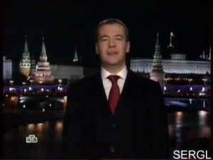 Новогоднее обращение президента РФ Д.А.Медведева (НТВ, 31.12.2011)
