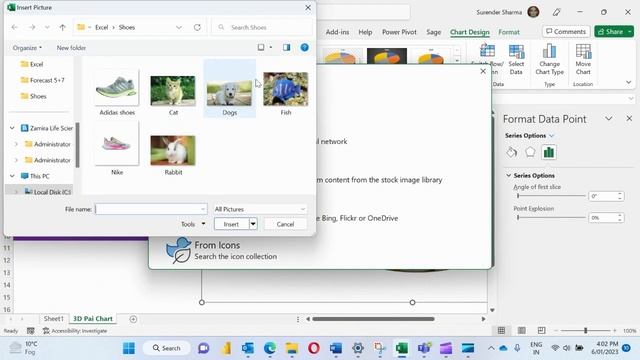 How to Create 3D Pai Chart in excel. How to add pictures in 3D Excel chart for finance reporting смотреть онлайн