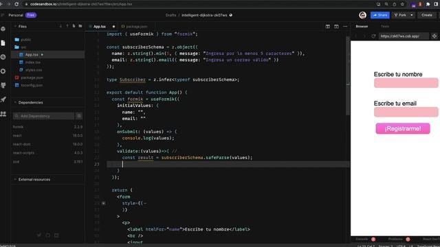 ¿Cómo usar Zod con React y Formik? смотреть онлайн