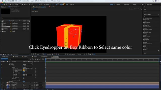 How to Create a 3D Opening Gift Box in Adobe After Effects CC 2018 смотреть онлайн