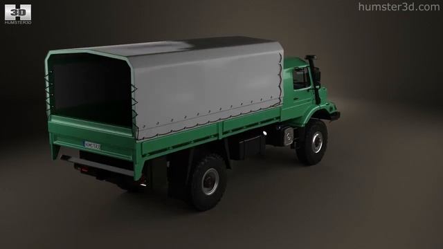 Mercedes-Benz Zetros 2-axle Flatbed Truck 2008 by 3D model store Humster3D.com смотреть онлайн