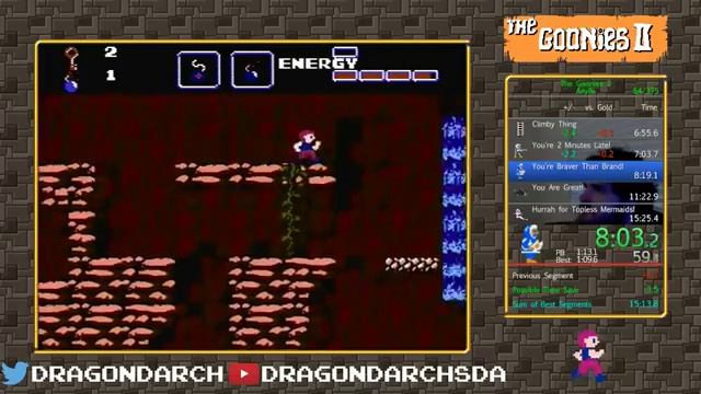 (NES) The Goonies 2 - Any% in 0:15:25 смотреть онлайн