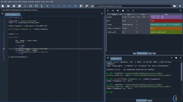 Python OpenCV Tuto (6) : Video - Sample смотреть онлайн