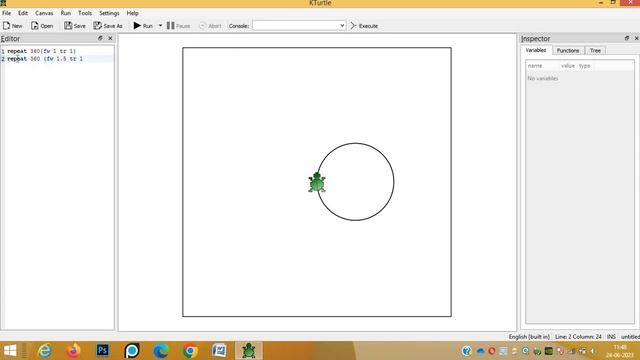 Drawing of circle and semicircle on Kturtle смотреть онлайн