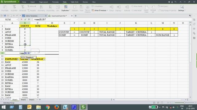 How to Countif and Sumif function in Excel in Hindi (WPS Office) смотреть онлайн