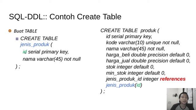 Data Definition Language (DDL) pada Postgresql смотреть онлайн