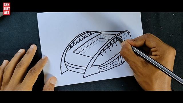 How to draw a Football Stadium - Very Easy - SHN Best Art смотреть онлайн