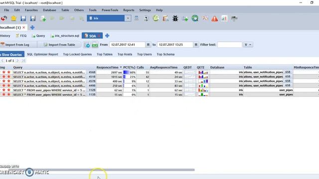 MySQL Slow Query Log analyzer смотреть онлайн