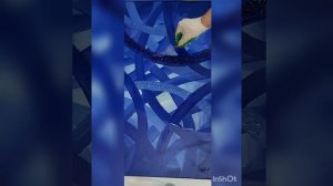 Стеклянная крошка в эпоксидной смоле, декорируем абстрактную картину.