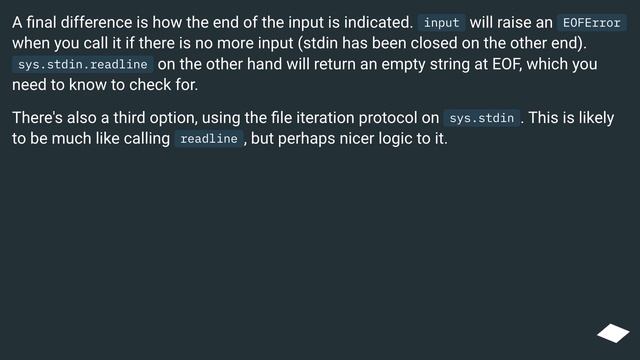 sys.stdin.readline() and input(): which one is faster when reading lines of input, and why? смотреть онлайн