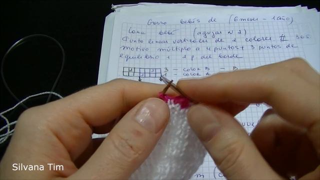 Precioso, muy elegante Gorrito para BEBE Tejido con Dos Agujas con pompon / knitting tejidos # 601 смотреть онлайн