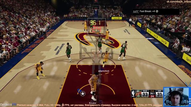 NBA 2K15 MY TEAM #99 vs CAVS '15 + шикарный and one от MJ на 31:15 смотреть онлайн