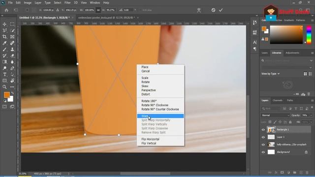 Simple Mockup Process for Beginners in Adobe Photoshop| Stuff Dude смотреть онлайн