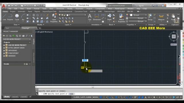 How to Draw Star Delta Control Wiring Connection in Autocad Electrical Bangla Tutorial Class 38 смотреть онлайн