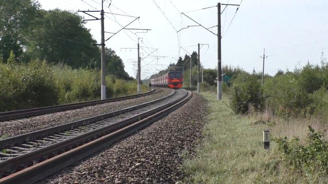 Электропоезд ЭД4МК-0075 перегон Можайск - Бородино смотреть онлайн