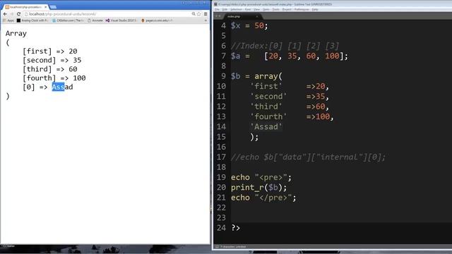 PHP Procedural & MySQLi Lesson 21 Associative Arrays Simple & Multidimentional Urdu Hindi смотреть онлайн
