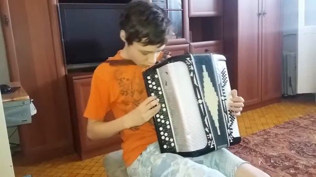 Пацан здорово играет на баяне!!! смотреть онлайн