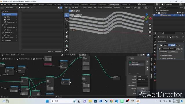 blender 3.5 geometry nodes tutorial - bricks смотреть онлайн