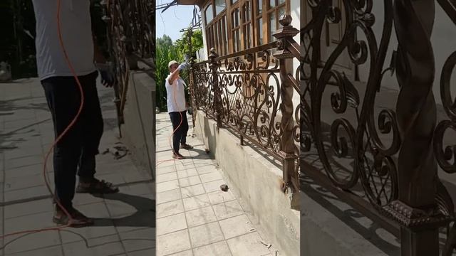 перила для лестницы своими руками/Баласина,гулли панжара,ришотка#краска#золота#Gold#асаломуалекум. смотреть онлайн