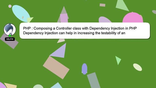 PHP : Composing a Controller class with Dependency Injection in PHP смотреть онлайн