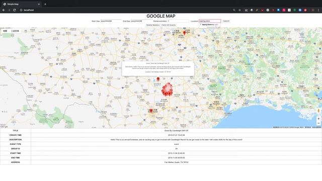 Event Map using PHP, MySql and Google Map API смотреть онлайн