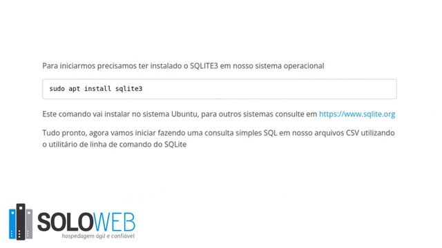 Executando consultas SQL em arquivos CSV com SQLite смотреть онлайн