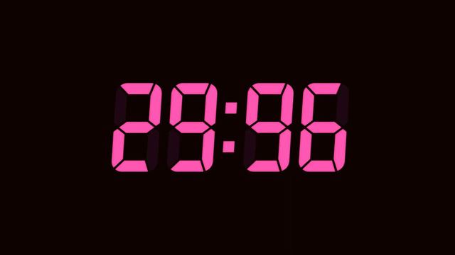 1 Minute Digital Countdown Timer | Dark Background | Fuchsia Pink Text | No Sounds смотреть онлайн