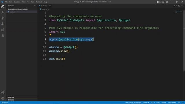 PySide6 Widgets Tutorial - Ep05 - Understand starter code смотреть онлайн