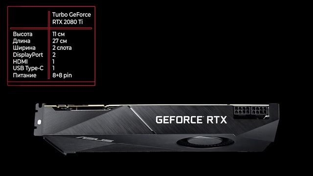 Видеокарта Asus Turbo GeForce RTX 2080 Ti [TURBO-RTX2080TI-11G]