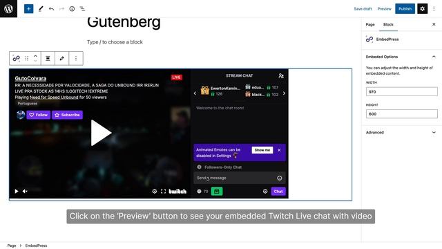How To Embed Twitch Live Chat In WordPress Using EmbedPress? смотреть онлайн