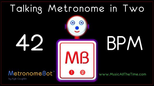 Talking metronome in 2/4 at 42 BPM MetronomeBot смотреть онлайн