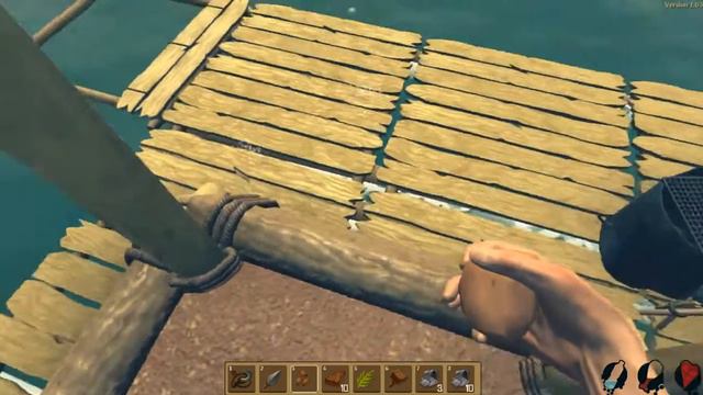 Raft 1.03 Пробуем выживать посреди океана,Рииииба=) смотреть онлайн
